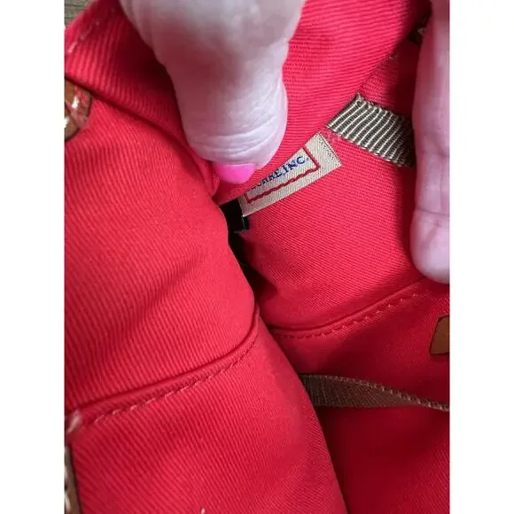 DOONEY & BOURKE Turquoise Pebble Leather Zip Top Domed Satchel Bag Purse - Picture 16 of 16